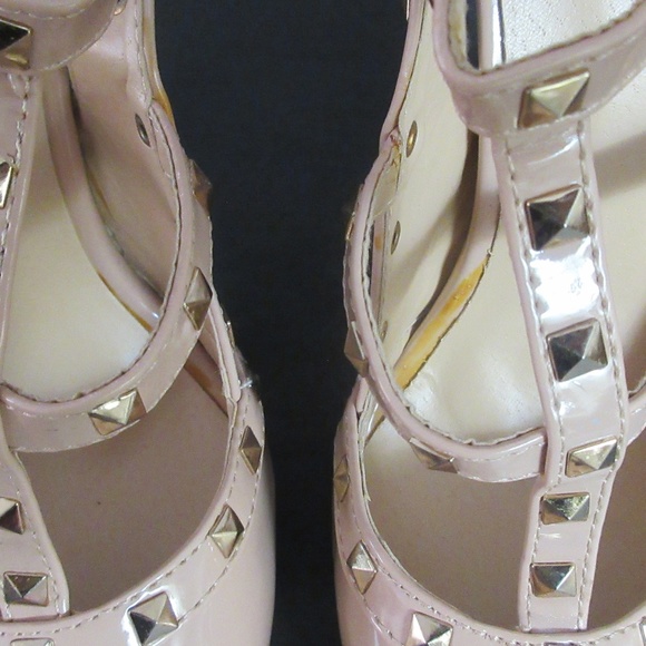 Jojo Cat Shoes Jojo Cat Blush Nude Strappy Studded Pumps Stiletto